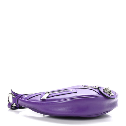 Versace Calfskin Small Repeat Zip Hobo Purple 4 of 8