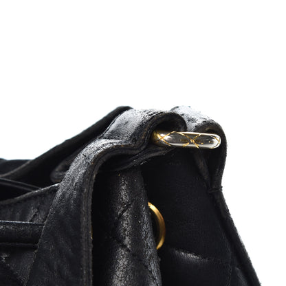 Chanel Lambskin Quilted Drawstring Bag Black 25 of 39