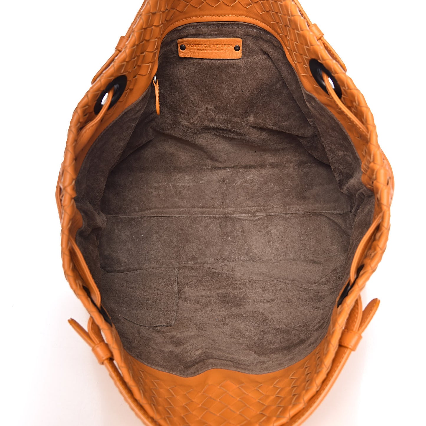 Nappa Intrecciato Medium Garda Bag Orange
