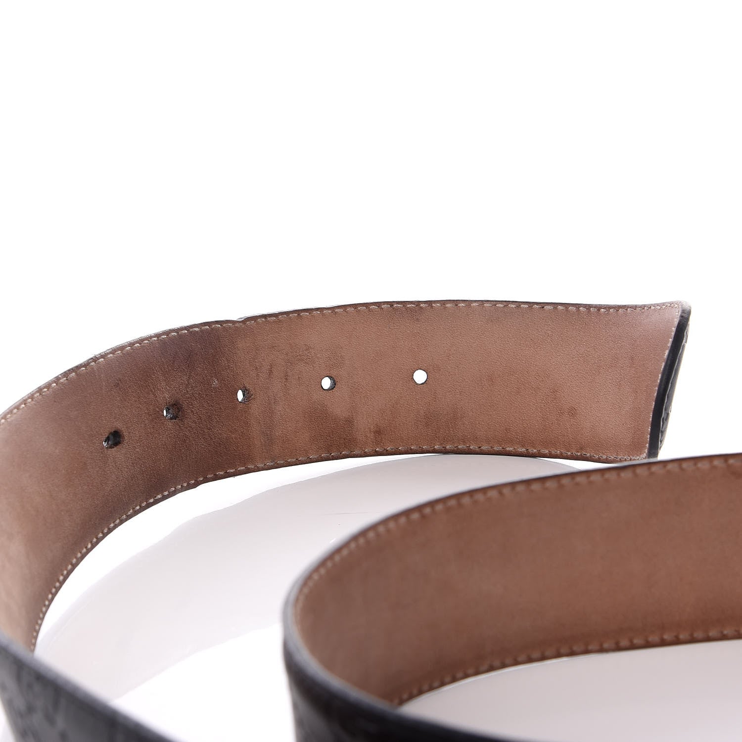 Gucci Guccissima Signature Interlocking G 40mm Belt 105 42 Black 5 of 5