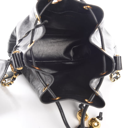 Chanel Caviar CC Drawstring Shoulder Bag Black 6 of 10