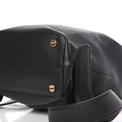 Valentino Garavani Pebbled Calfskin Rockstud Drawstring Backpack Black 7 of 11