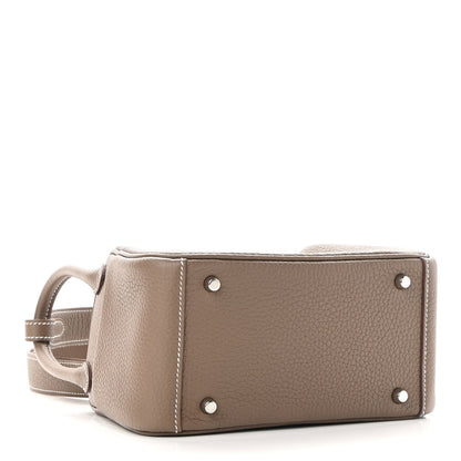 Hermes Taurillon Clemence Mini Lindy 20 Etoupe 4 of 10