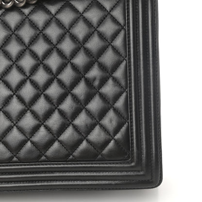 Chanel Lambskin Quilted Large Boy Flap Black 16 of 18
