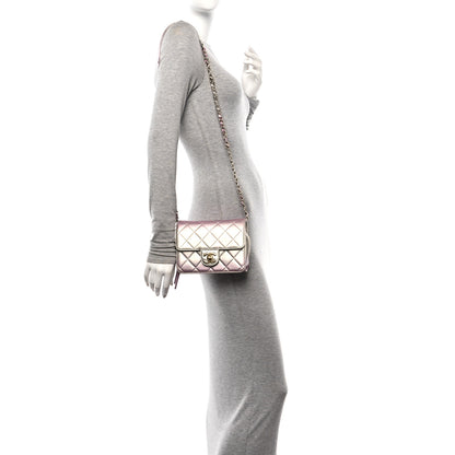 Chanel Metallic Lambskin Like A Wallet Flap Golden Pink 2 of 11