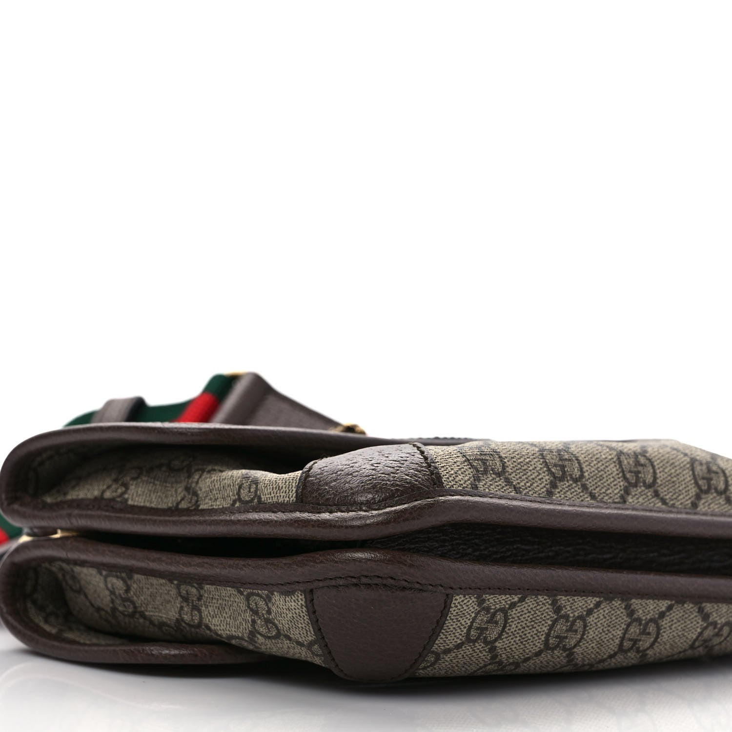 Gucci GG Supreme Monogram Web Small Neo Vintage Double Flap Messenger Bag Beige New Acero 9 of 10