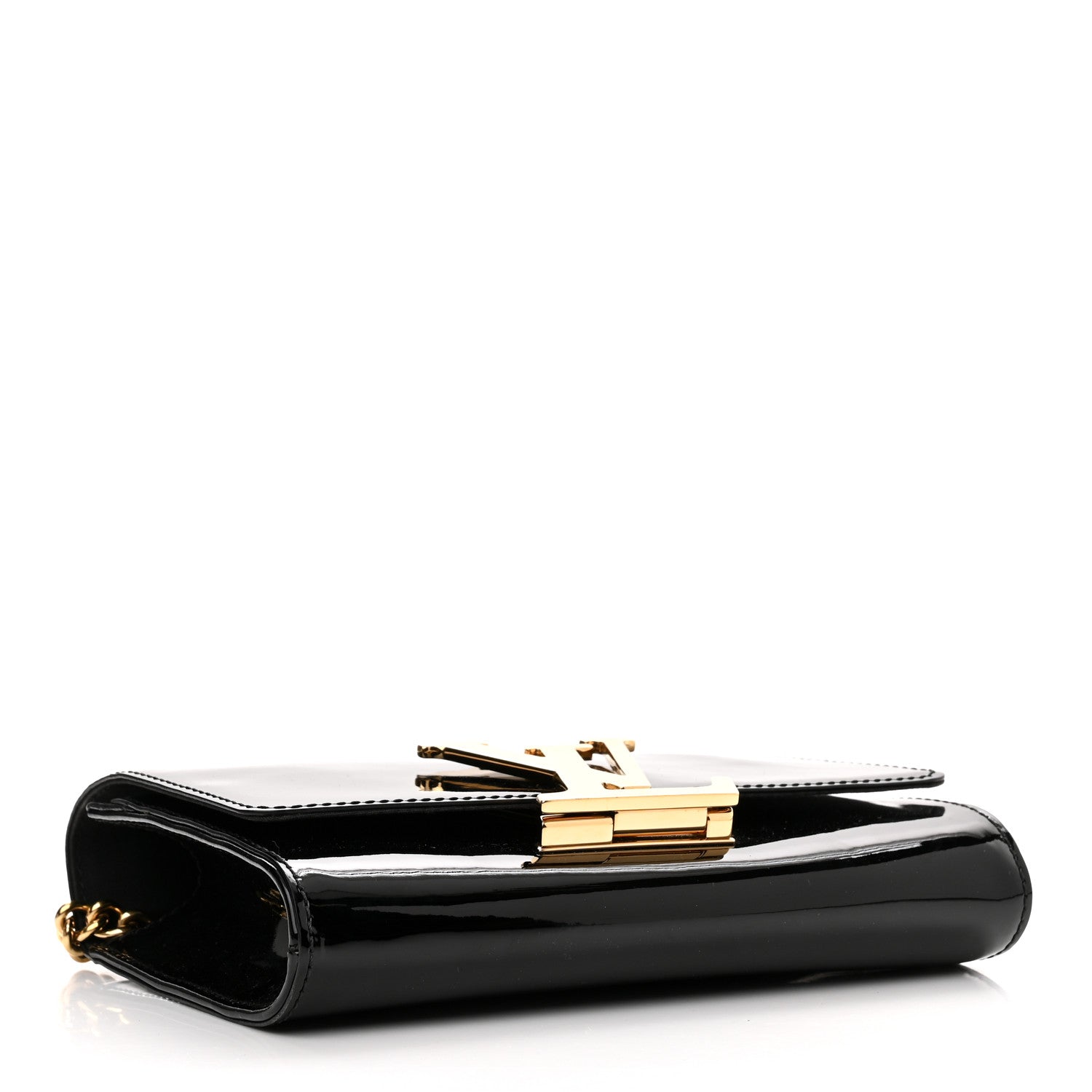 Louis Vuitton Patent Chain Louise MM Black 4 of 9