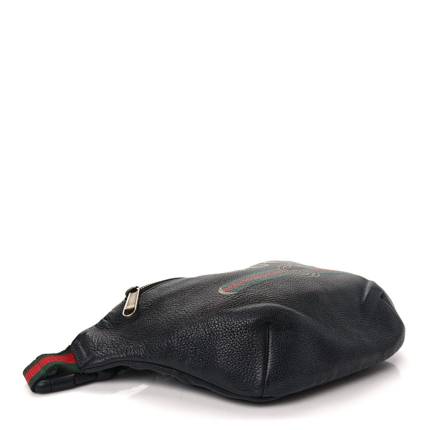Grained Calfskin Logo Belt Bag Black