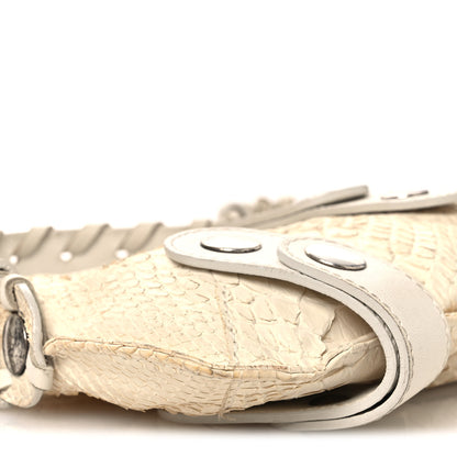 Chloe Snakeskin Silverado Mini Bag Ivory 9 of 15
