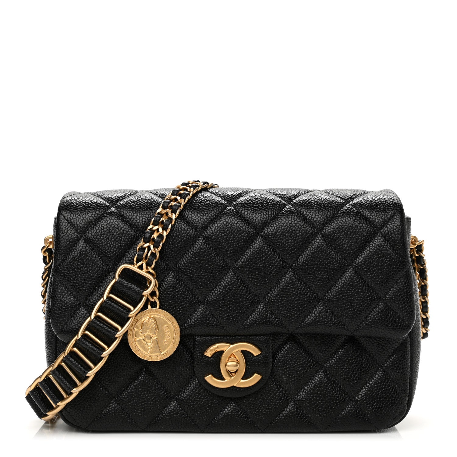 Chanel Caviar Quilted Chain Soul Flap Black 1 of 12