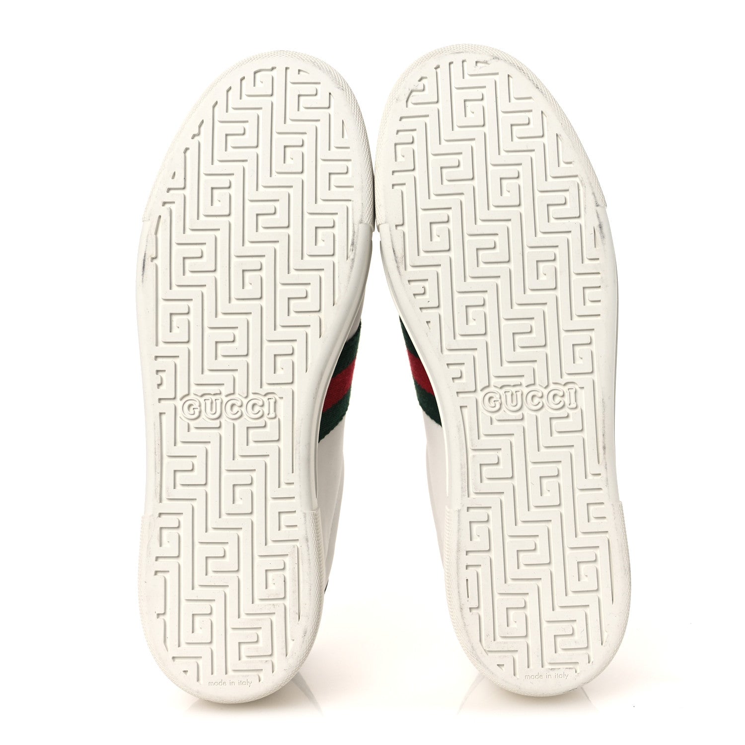 Gucci Ultralight Plume Calfskin Web Womens Ace Platform Sneakers 41 White 7 of 12