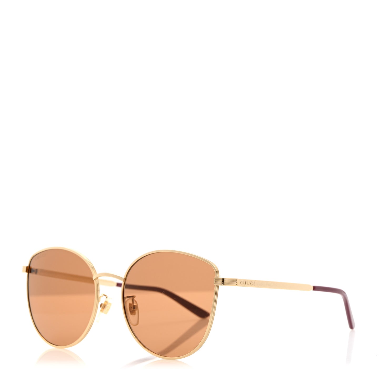 Metal Cat Eye GG0807SA Sunglasses Brown
