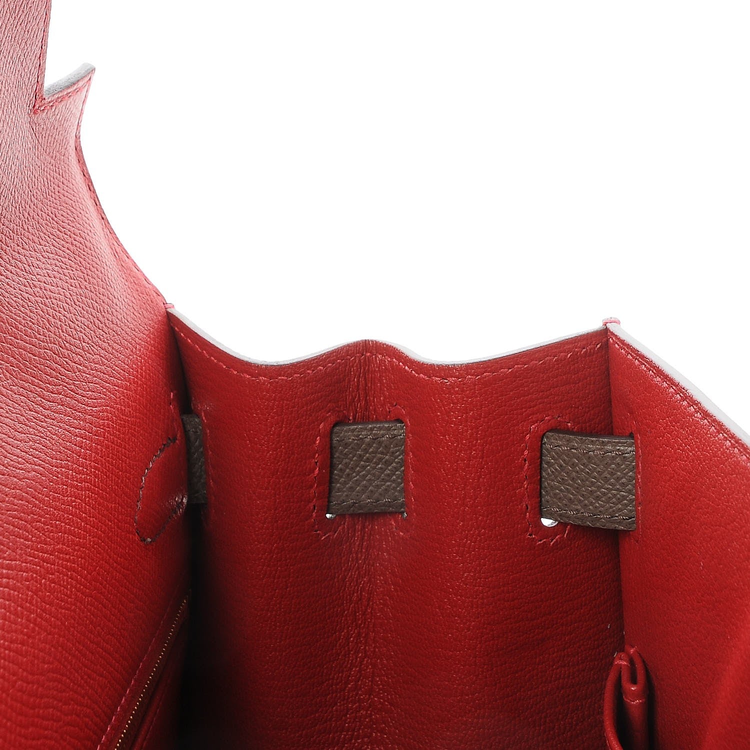 Hermes Epsom Horseshoe Kelly Sellier 28 Rouge Casaque Etain 10 of 36