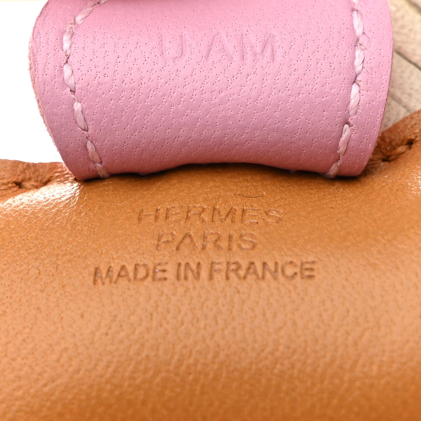 Milo Lambskin Grigri Rodeo Horse Bag Charm PM Sesame Mauve Sylvestre Craie