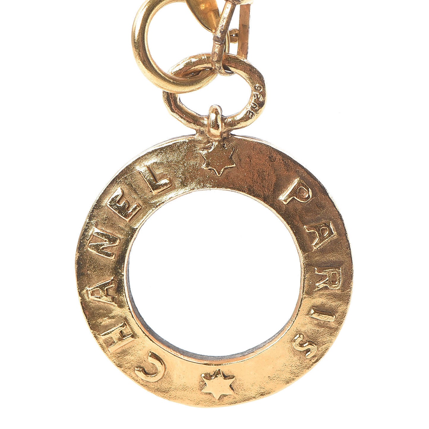 Pearl Loupe Magnifying Glass Necklace Gold