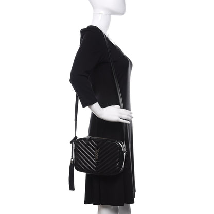 Saint Laurent Calfskin Matelasse Monogram Lou Camera Bag Black 2 of 15
