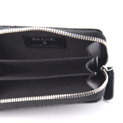 Chanel Caviar Quilted Incognito Zip Coin Purse Black 5 of 9