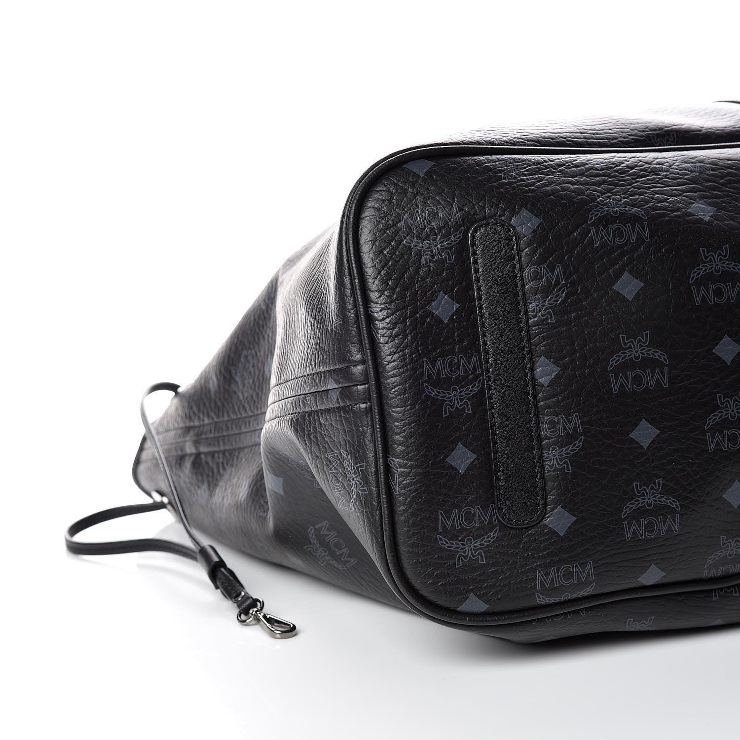 MCM Visetos Large Liz Reversible Shopper Tote Black 10 of 17
