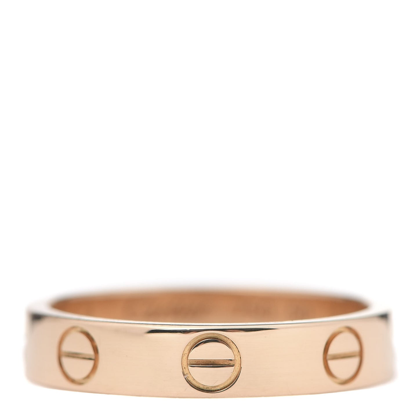 18K Pink Gold 3.5mm LOVE Wedding Band Ring 50 5.25