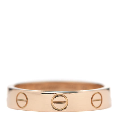 Cartier 18K Pink Gold 3.5mm LOVE Wedding Band Ring 50 5.25 1 of 4