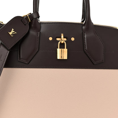 Louis Vuitton Taurillon Calfskin City Steamer MM Grey Bordeaux 7 of 9
