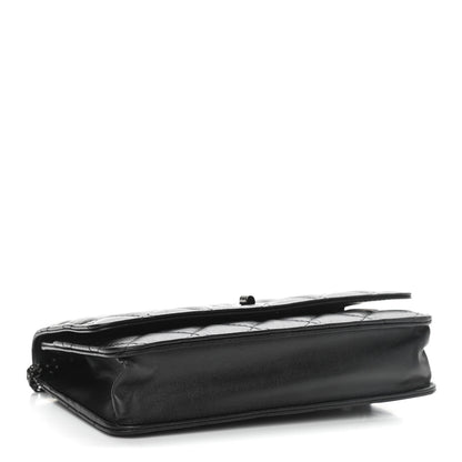 Chanel Aged Calfskin Quilted Reissue Wallet On Chain WOC So Black 4 of 12