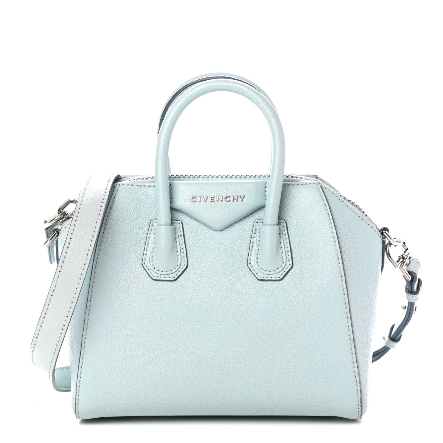 Givenchy Sugar Goatskin Mini Antigona Ice Blue 1 of 9