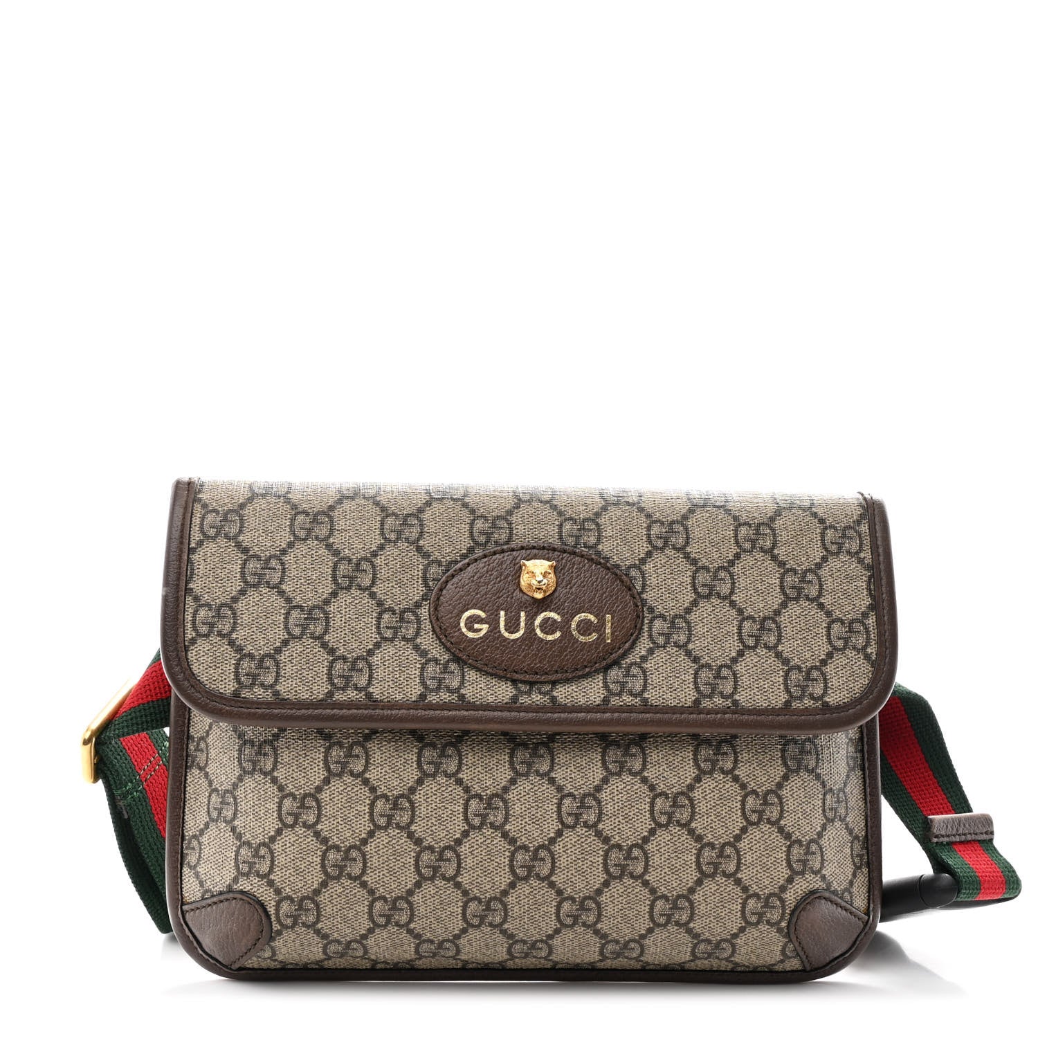 Gucci GG Supreme Monogram Neo Vintage Web Belt Bag Brown 1 of 9