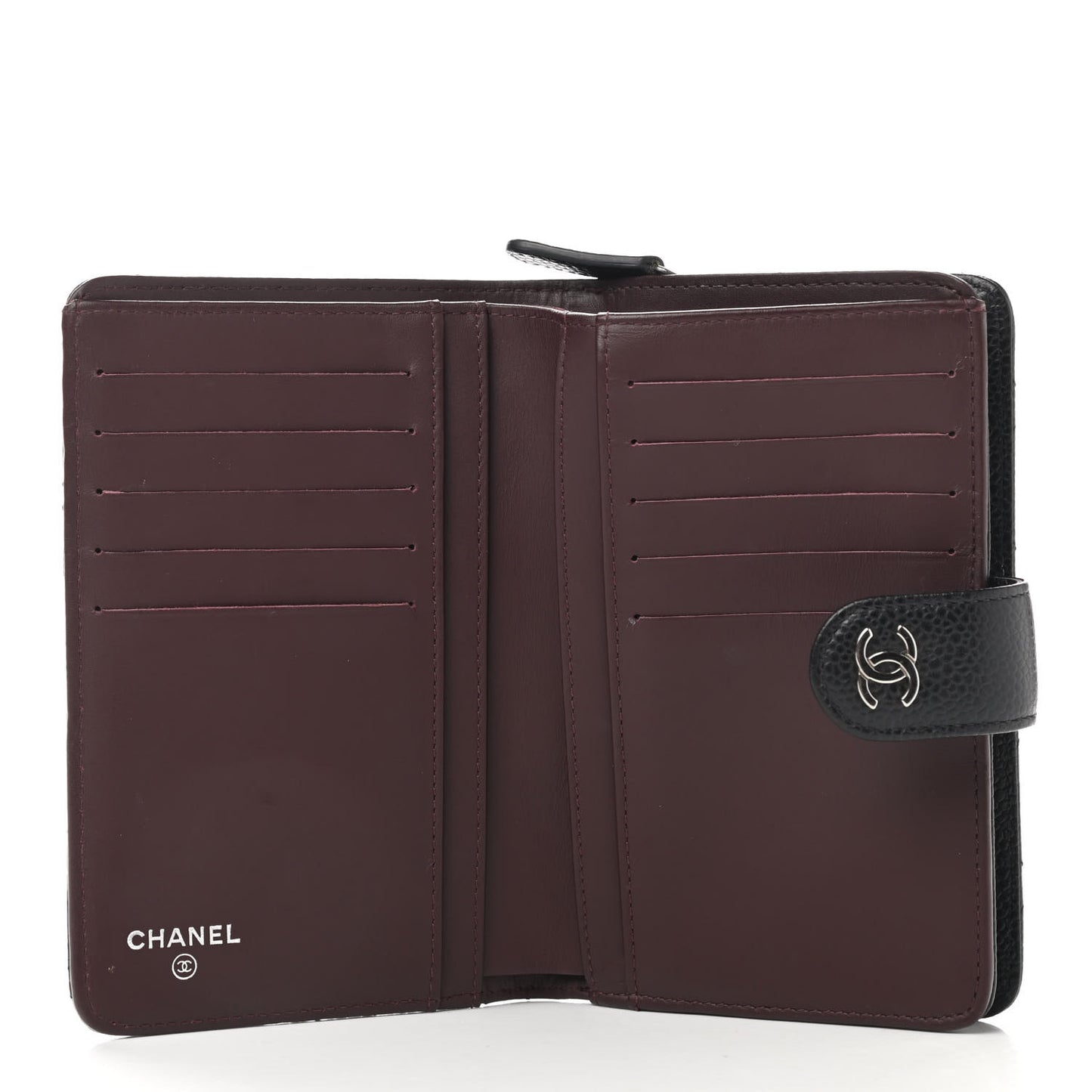 Caviar Quilted CC French Wallet Black