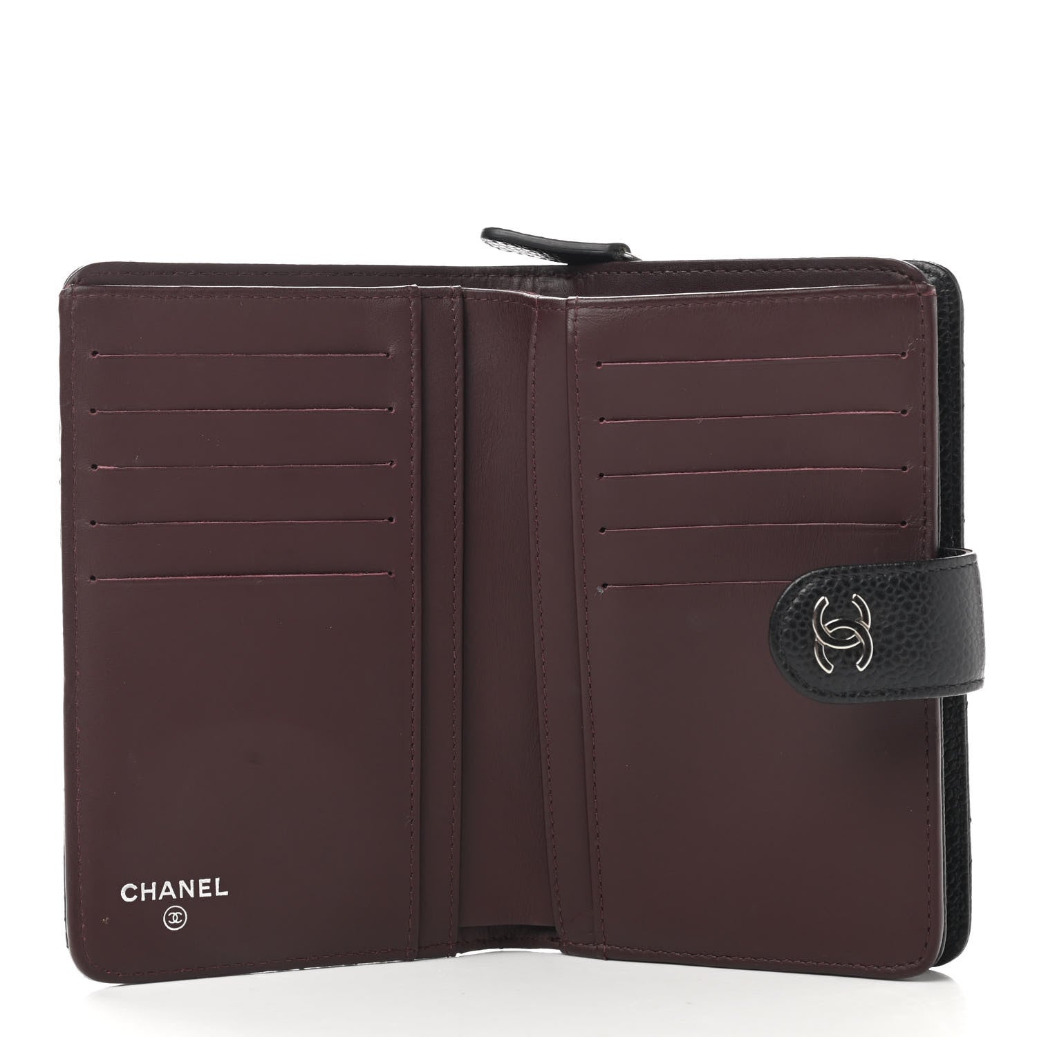 Chanel Caviar Quilted CC French Wallet Black 5 of 8