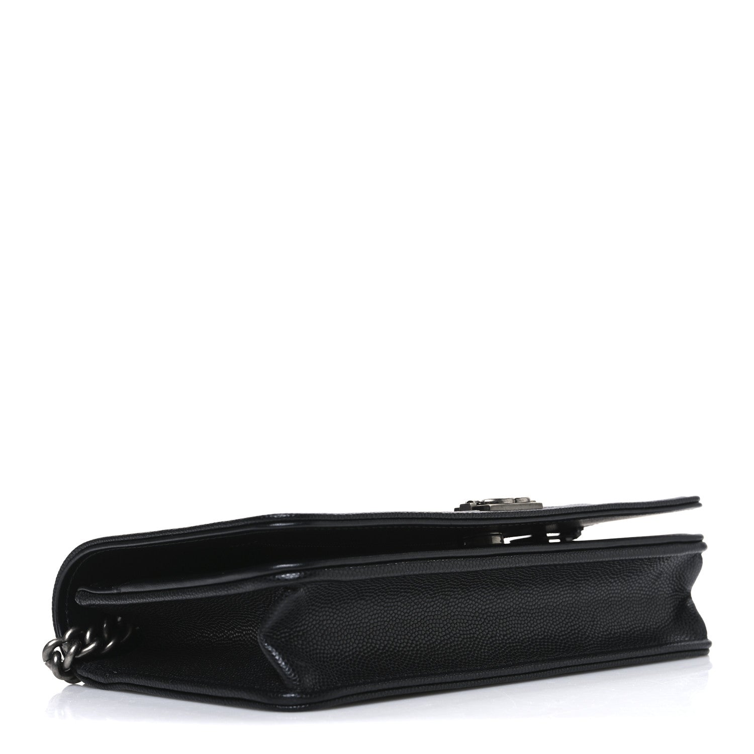 Chanel Caviar Quilted Boy Wallet On Chain WOC Black 4 of 11