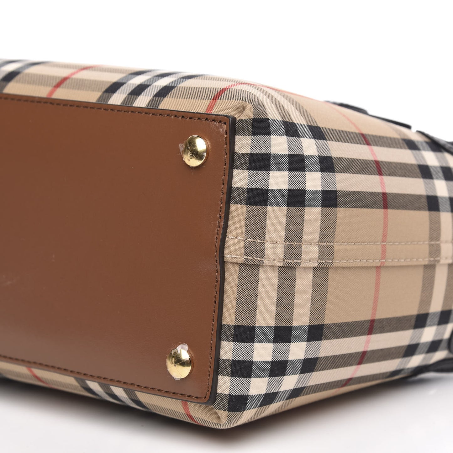 Calfskin Vintage Check Triple Stud Mini Belt Bag Archive Beige