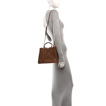 Alaia Nubuck Vienne Wave Mina 25 Bag Terre d'Ombre 2 of 10