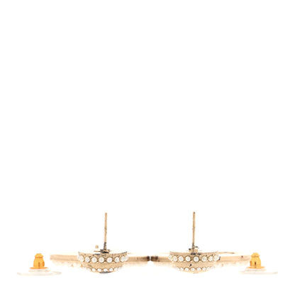 Chanel Pearl CC Drop Earrings Light Gold 3 of 7