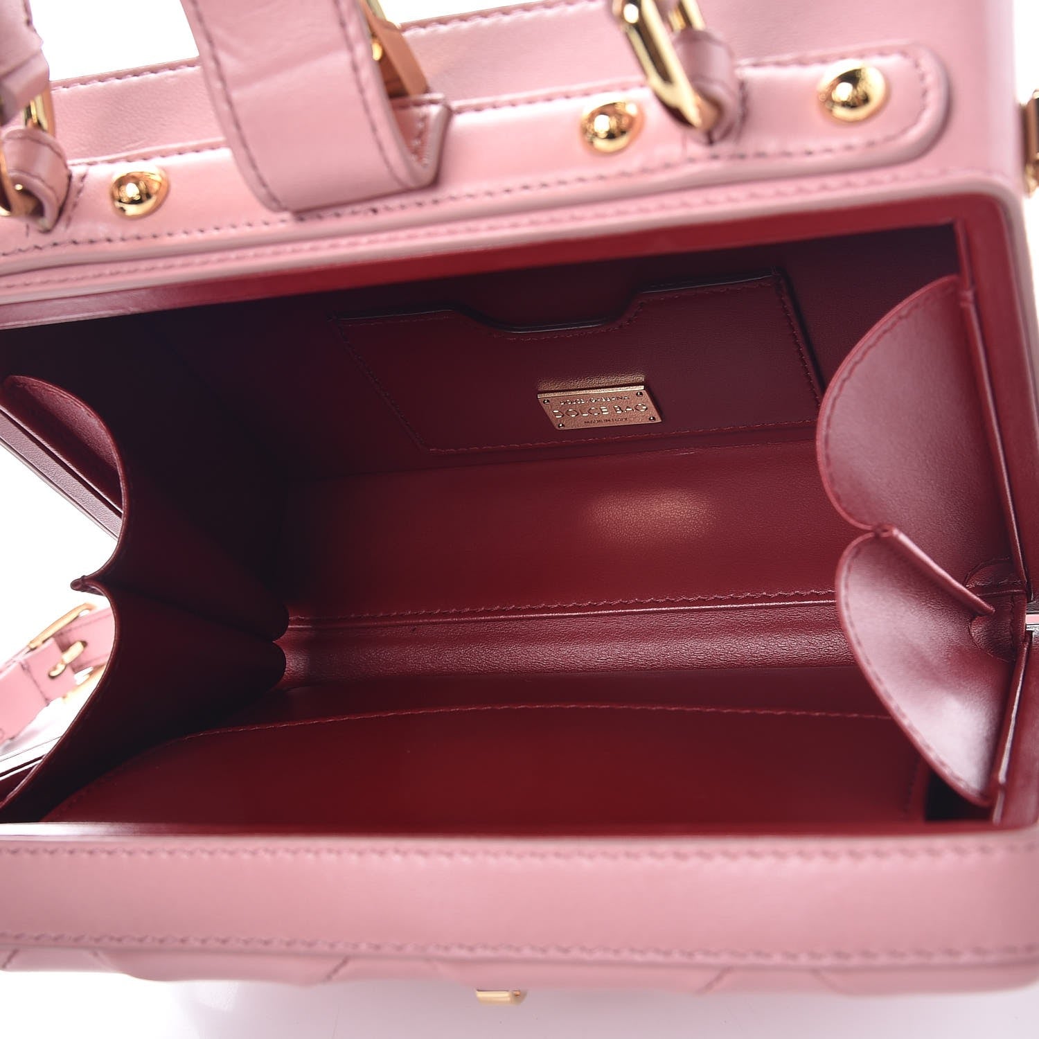 Dolce & Gabbana Lambskin Quilted Box Bag Pink 5 of 7