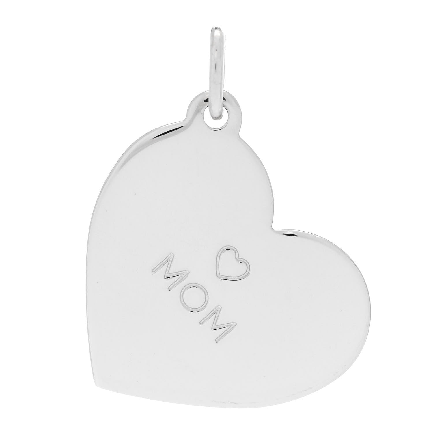 Tiffany Sterling Silver Mom Heart Charm 1 of 5