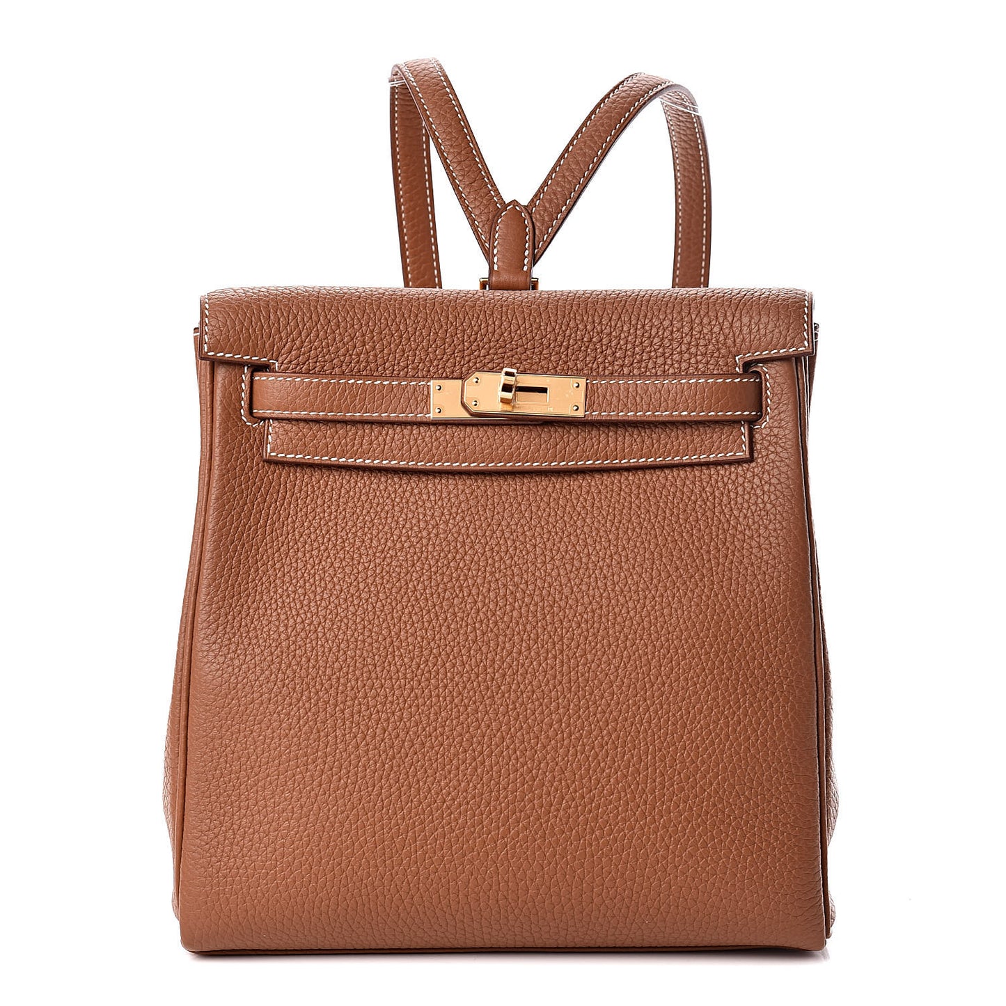 Taurillon Clemence Kelly Ado Backpack Gold
