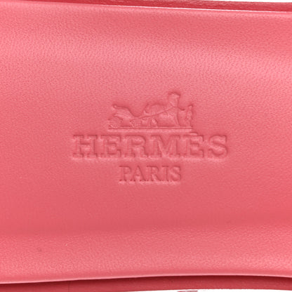 Hermes Calfskin Oran Sandals 37 Rose Boise 7 of 8