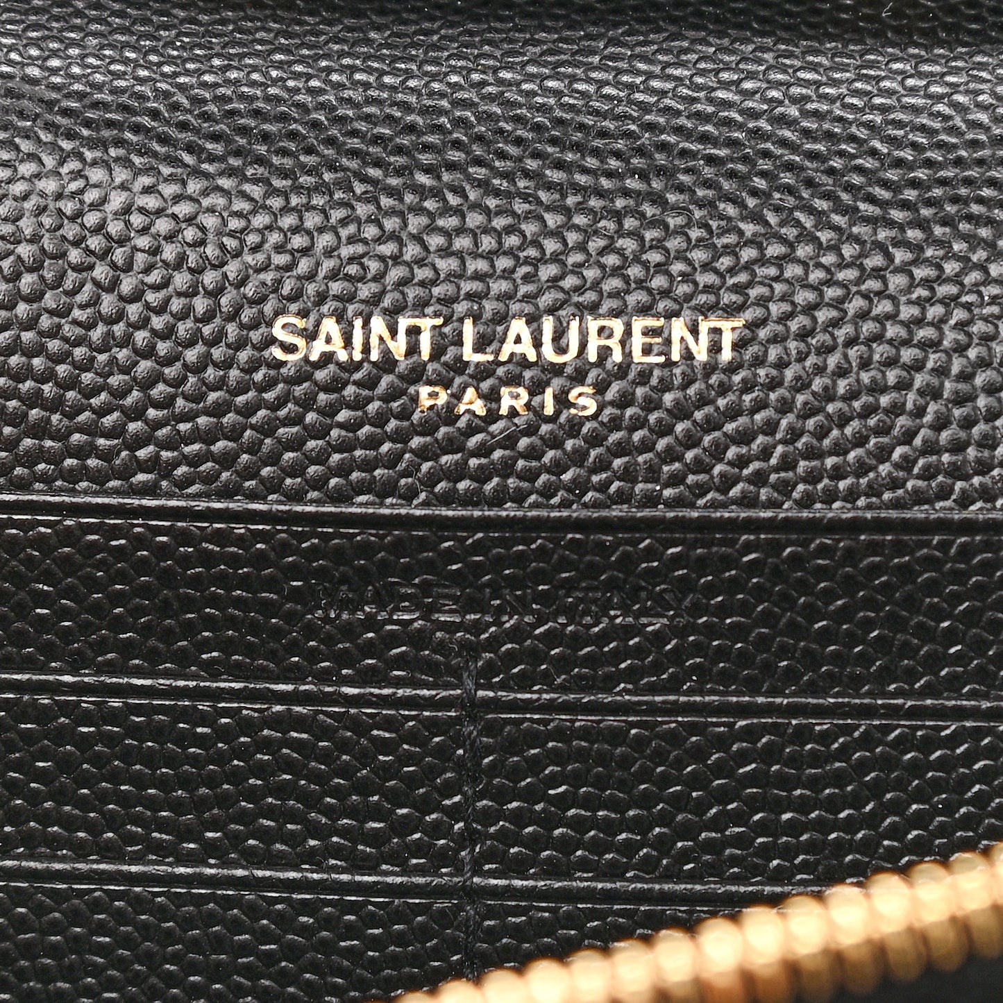 Grain De Poudre Matelasse Chevron Monogram Chain Wallet Black