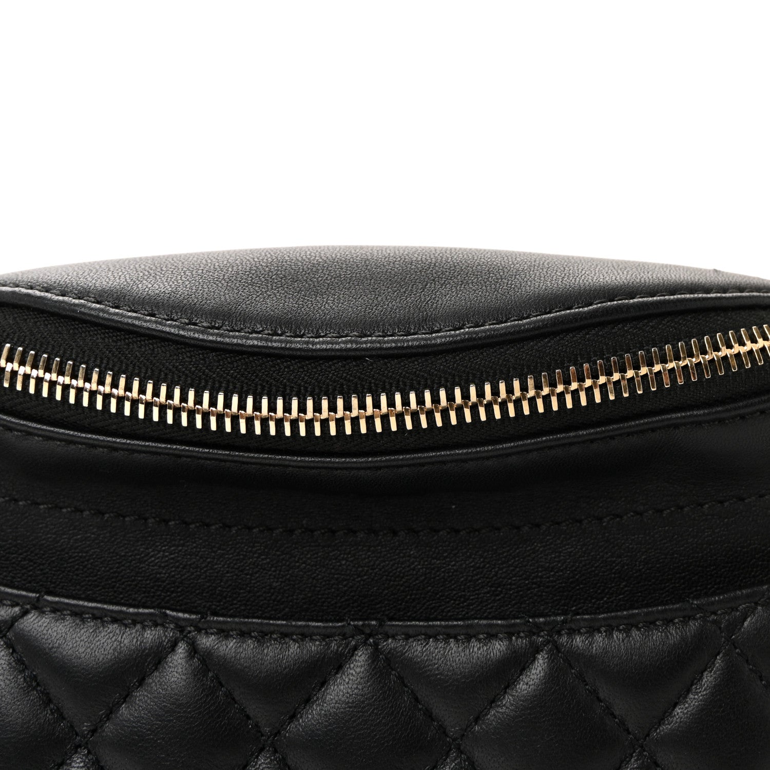 Chanel Lambskin Quilted Waist Bag Fanny Pack Black 8 of 11