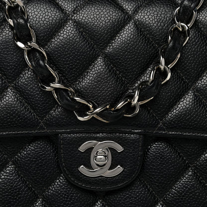 Chanel Caviar Quilted Jumbo Single Flap Black 8 of 10