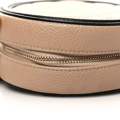 Chanel Caviar Quilted Round Filigree Crossbody Beige Black 11 of 11