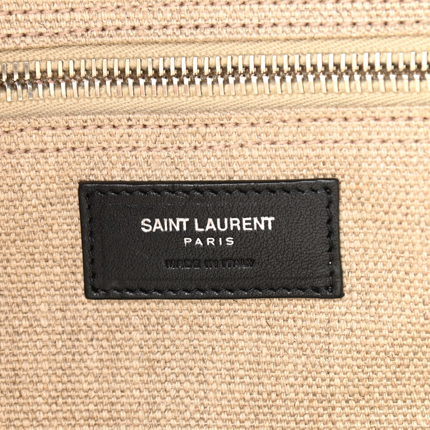 Linen Calfskin Rive Gauche Tote Optic White
