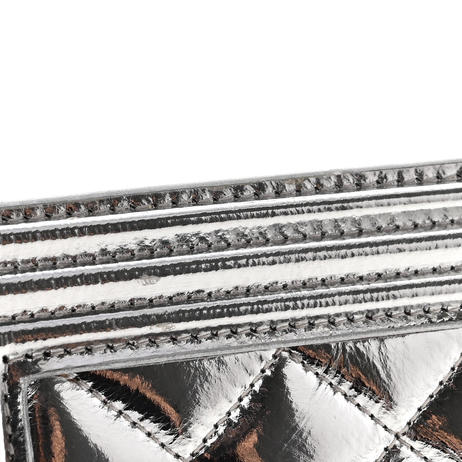 Chanel Metallic Goatskin Quilted North South Boy Flap Silver 10 of 11
