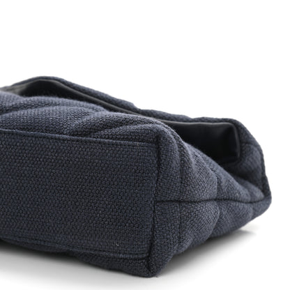 Saint Laurent Canvas Quilted Toy Loulou Puffer Monogram Chain Satchel Deep Marine 10 of 10