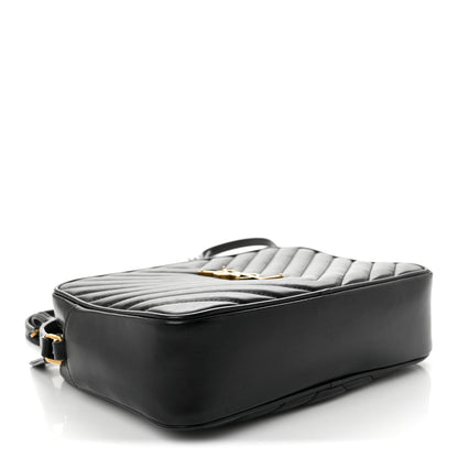 Saint Laurent Calfskin Matelasse Monogram Lou Camera Bag Black 4 of 9