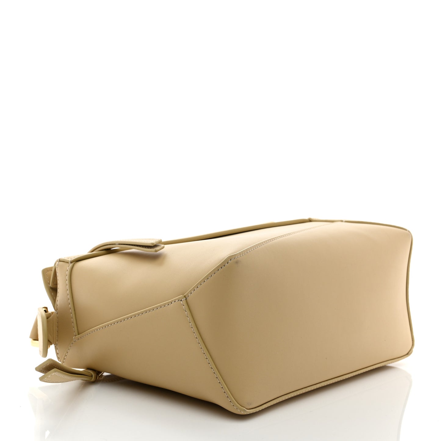 Calfskin Small Puzzle Edge Bag Dark Butter