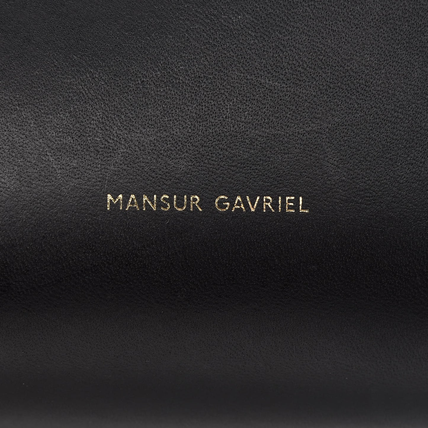 Vegetable Tanned Calfskin Mini Bucket Bag Black Flamma