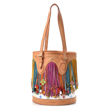 Louis Vuitton Monogram Multicolor Fringe Bucket White 1 of 11