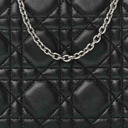 Christian Dior Lambskin Cannage Lady Dior Convertible Clutch Black 8 of 11
